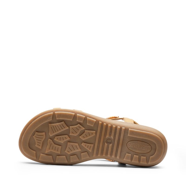 Elastic Ankle Strap Bohemian Flat Sandals - NUDE PU - 5