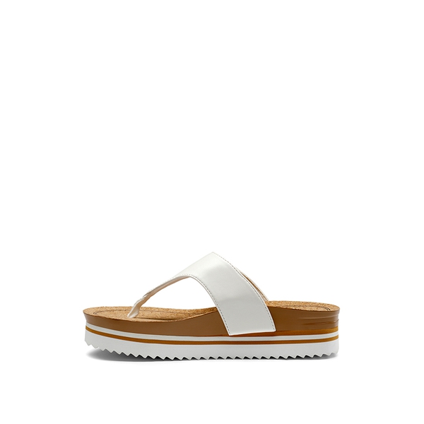 Arch Support Platform Thong Sandals - WHITE - 4