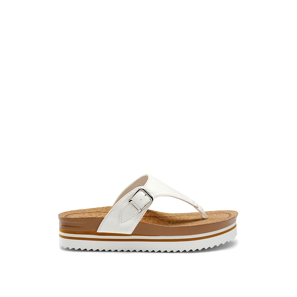 Arch Support Platform Thong Sandals - WHITE - 2