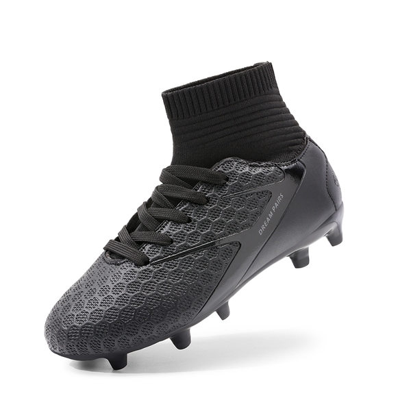 Boys & Girls High Top Youth Football Cleats - ALL BLACK -  0