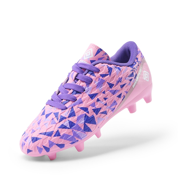 Boys & Girls Soccer Cleats Shoes - PINK PURPLE -  0