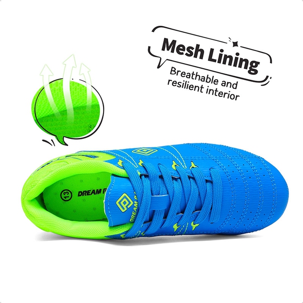 Boys & Girls Comfortable Soccer Cleats - ROYAL LEMON GREEN - 2