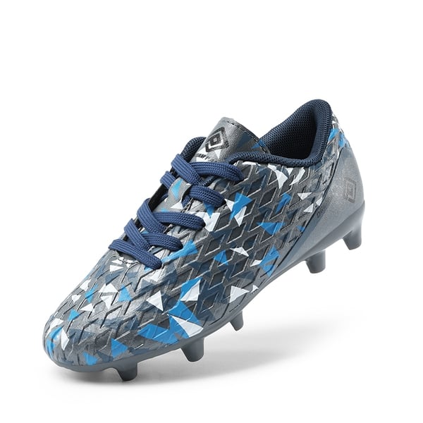 Boys & Girls Soccer Cleats Shoes - DARK GREY ROYAL BLUE -  0