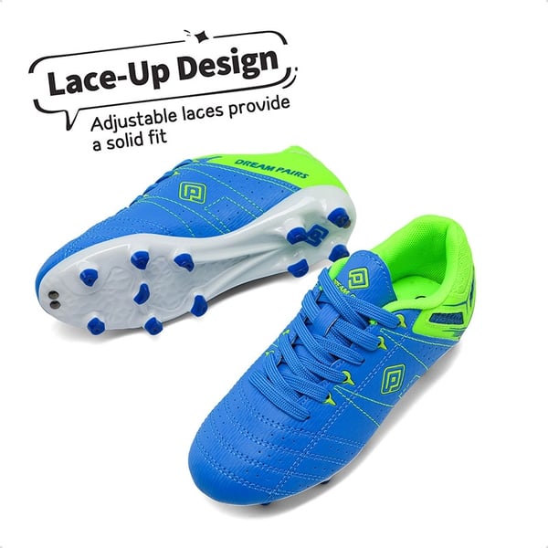 Boys & Girls Comfortable Soccer Cleats - ROYAL LEMON GREEN - 3