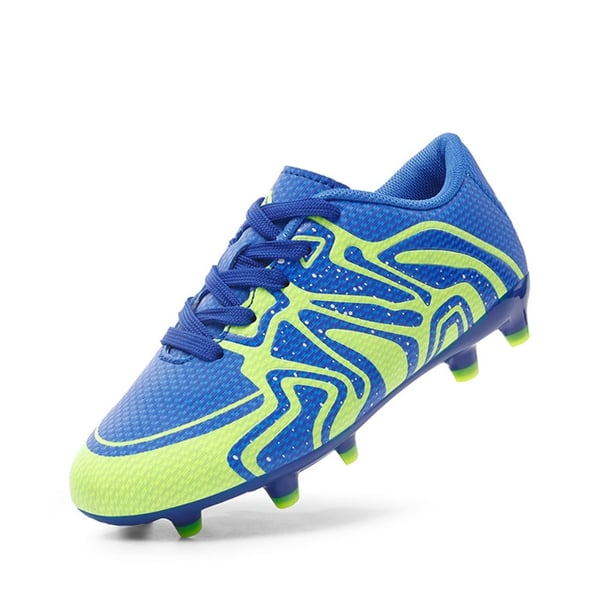 Boys & Girls Soccer Cleats - ROYAL LEMON GREEN SILVER -  0