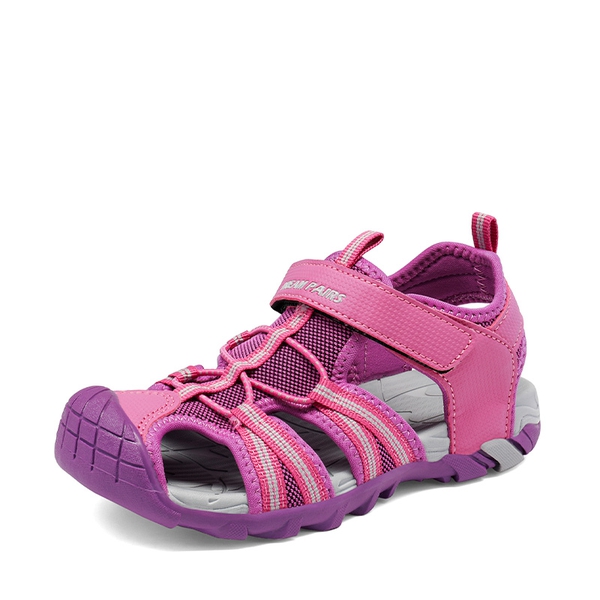 Boys Girls Outdoor Sports Sandals - FUCHSIA LIGHT GREY -  0