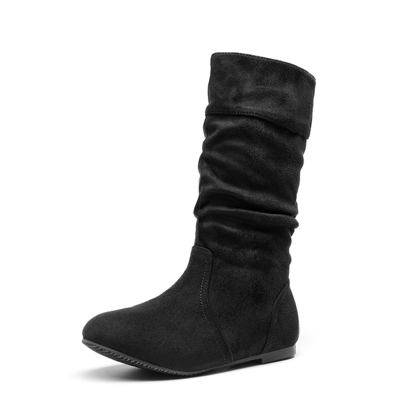 Girls Knee High Boots - BLACK -  0