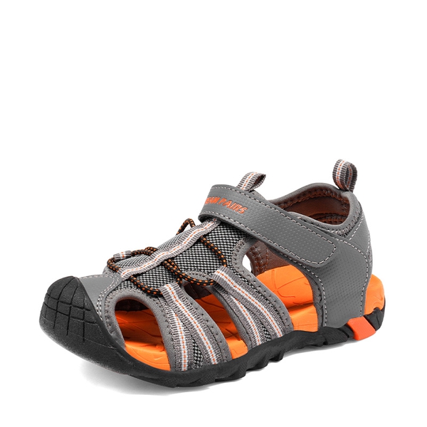 Boys Girls Outdoor Sports Sandals - DARK GREY ORANGE -  0