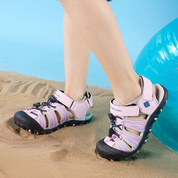 Boys Girls Cute Sports Sandals - PINK GREY BLUE - 1