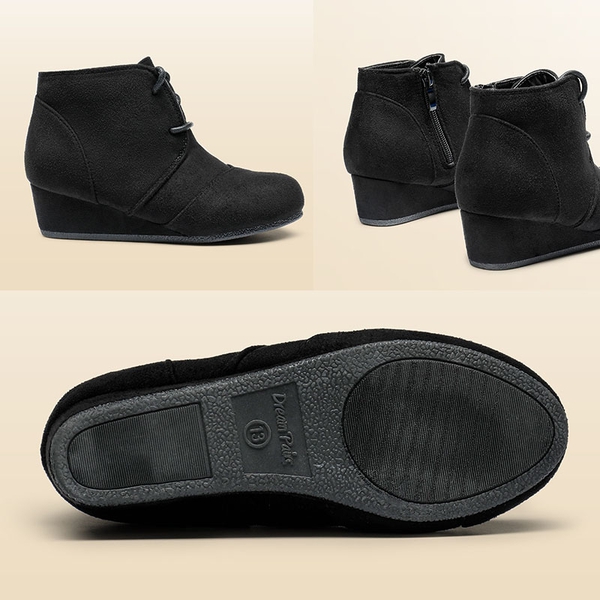 Cute and Comfortable Girl's Wedge Boots - BLACK - 2