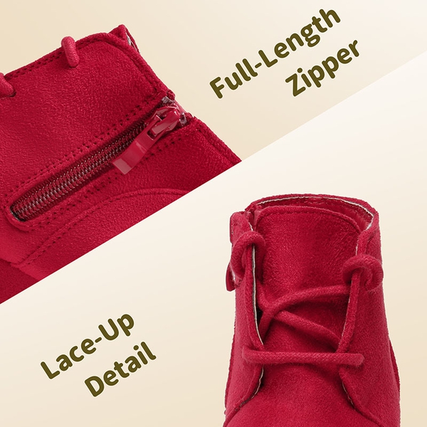 Cute and Comfortable Girl's Wedge Boots - RED - 3