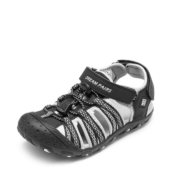 Boys Girls Cute Sports Sandals - BLACK GREY -  0