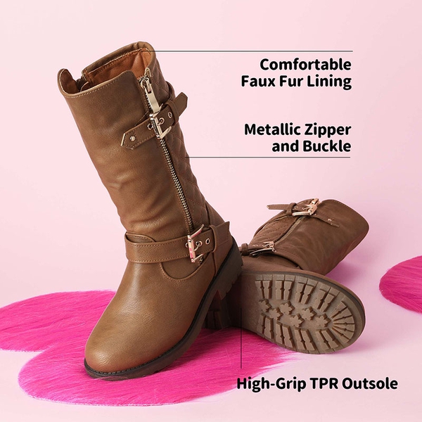 Girls Winter Riding Boots Fur Lined Boots Dream Pairs
