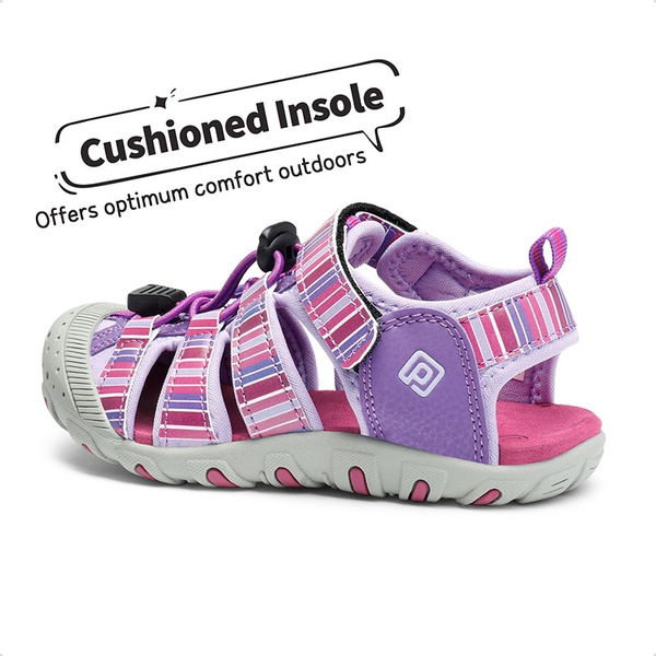 Kids Closed-Toe Athletic Sandals - PURPLE LIGHT PURPLE - 1