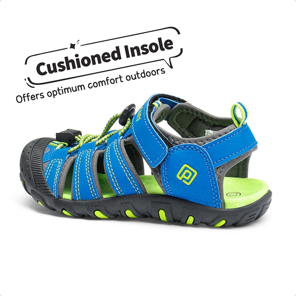 Kids Closed-Toe Athletic Sandals - ROYAL BLUE GREEN - 1