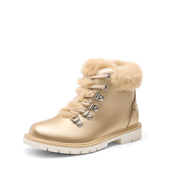 Girls Ankle Fashion Boots - GOLD PU -  0