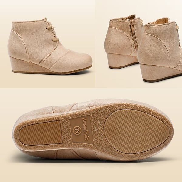 Cute and Comfortable Girl's Wedge Boots - BEIGE - 2