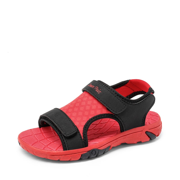 Kids Outdoor Quick Dry Sport Sandals - BLACK RED -  0