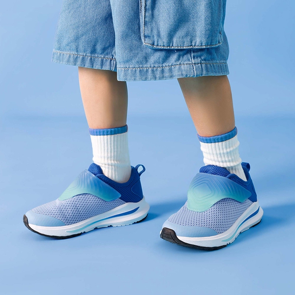 Kids Aircraft-inspired Wing Hook Breathable Sneakers - BLUE NAVY - 1