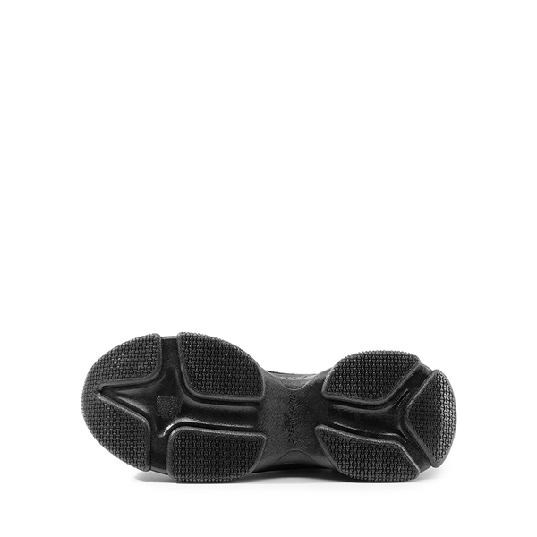 Breathable Knitted Rhinestone Platform Sneakers - ALL BLACK - 3
