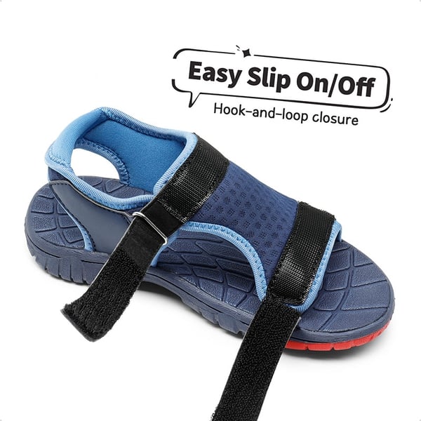 Kids Outdoor Quick Dry Sport Sandals - NAVY RED - 3