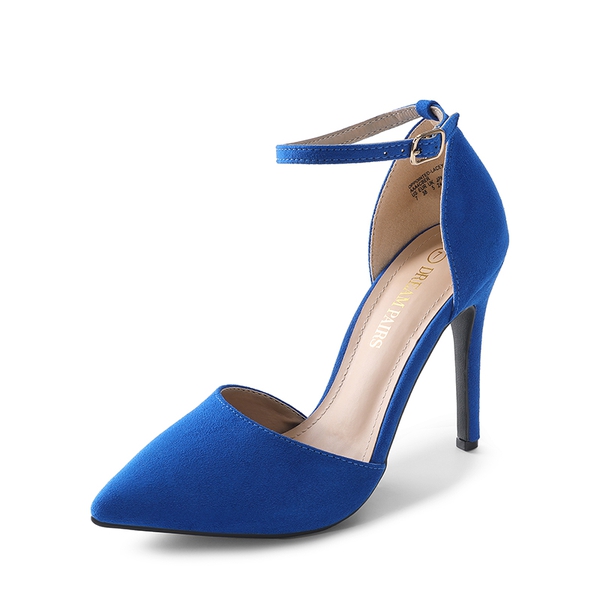 Pointed Toe Stiletto High Heel Pumps - ROYAL BLUE -  0