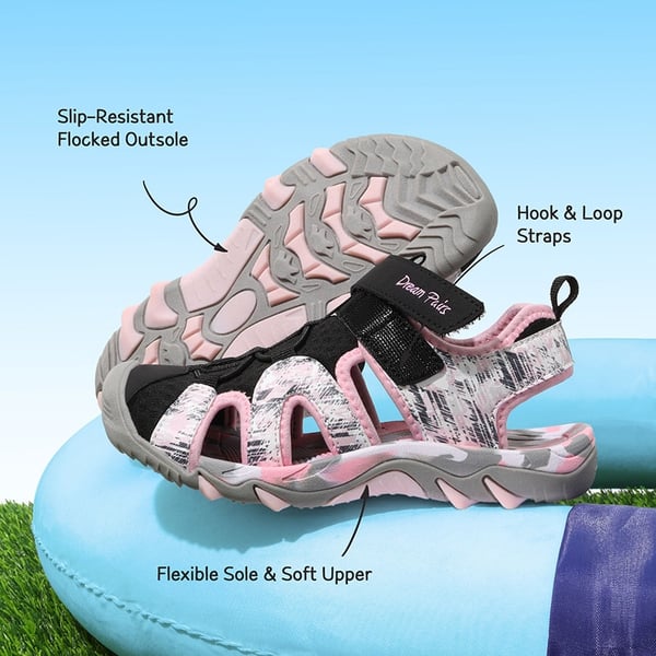 Summer Outdoor Athletic Sport Sandals - PINK BLACK - 4