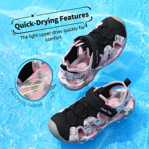 Summer Outdoor Athletic Sport Sandals - PINK BLACK - 3