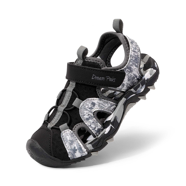 Summer Outdoor Athletic Sport Sandals - BLACK GREY -  0