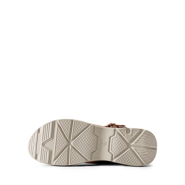 Massage Footbed T-strap Comfortable Sandals - BROWN - 2