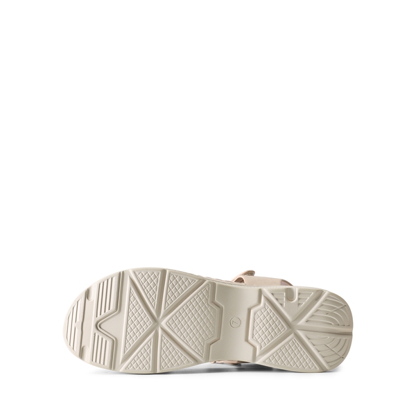 Hook-And-Loop Straps Massage Footbed Sandals - NUDE - 2