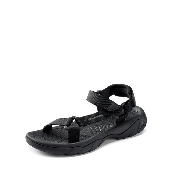 Quick Drying Summer Beach Flat Sandals - ALL BLACK -  0
