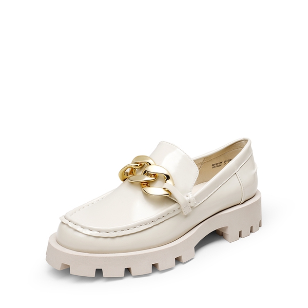 Classic Golden Chain Chunky Loafers - BEIGE -  0
