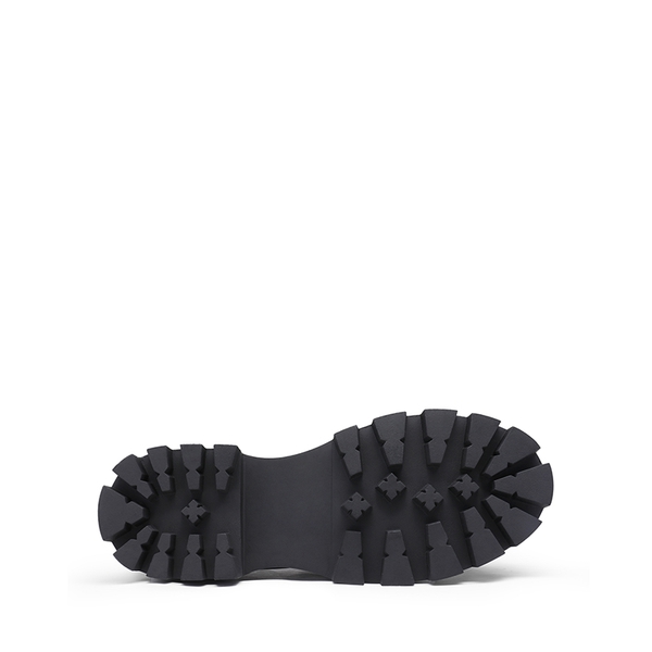 Classic Golden Chain Chunky Loafers - BLACK - 4
