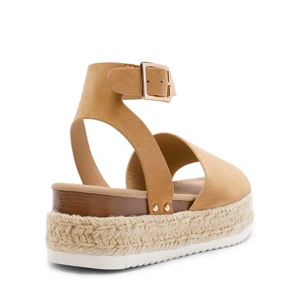 Ankle Strap Platform Espadrille Sandals - CAMAL SUEDE - 2