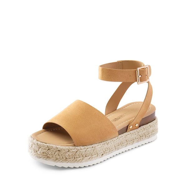 Ankle Strap Platform Espadrille Sandals - CAMAL SUEDE -  0