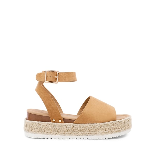 Ankle Strap Platform Espadrille Sandals - CAMAL SUEDE - 1