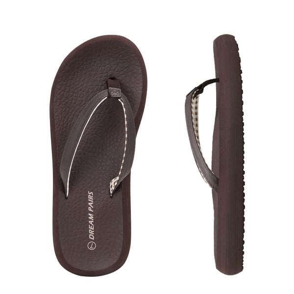 Arch Support Flip Flops - BROWN - 2