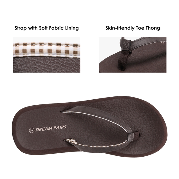Arch Support Flip Flops - BROWN - 4