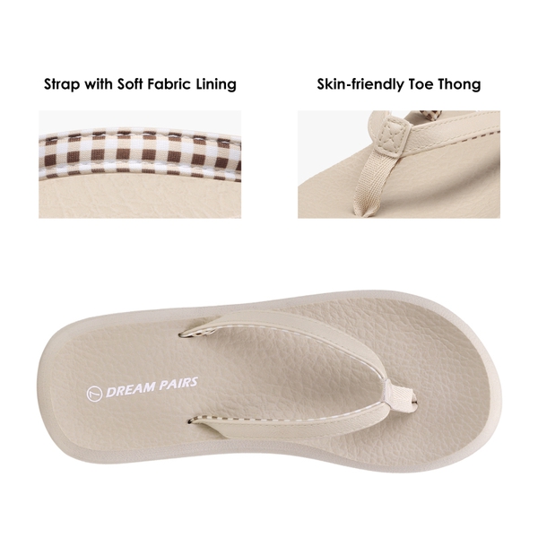 Arch Support Flip Flops - CAMEL - 4
