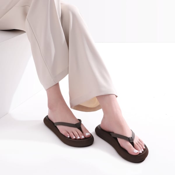 Arch Support Flip Flops - BROWN - 1