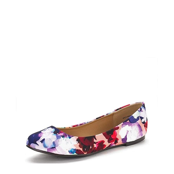 Comfortable Ballerina Walking Flats - FLORAL -  0
