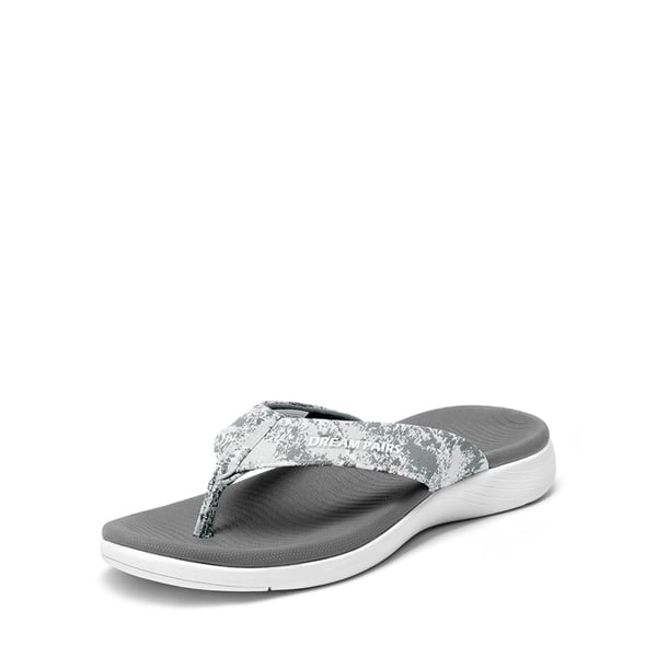Comfortable Flip Flops With Arch Support - DARK GREY -  0