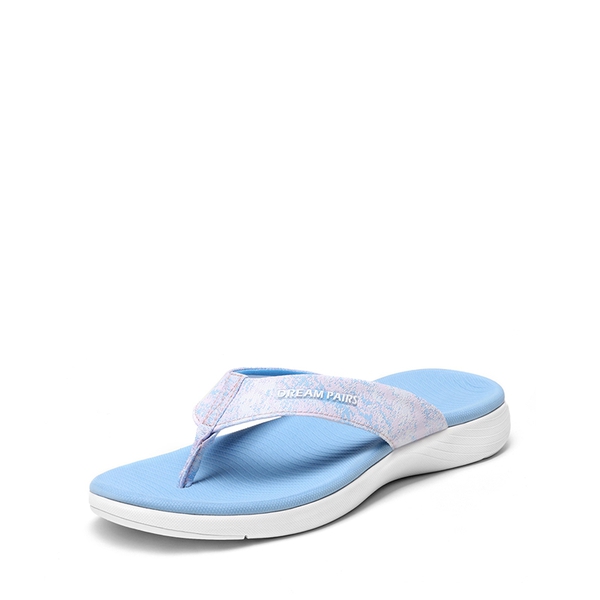 Comfortable Flip Flops With Arch Support - LIGHT BLUE -  0