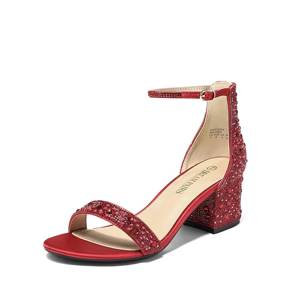 Women s Rhinestone Sandals In Red Gold Silver Dream Pairs
