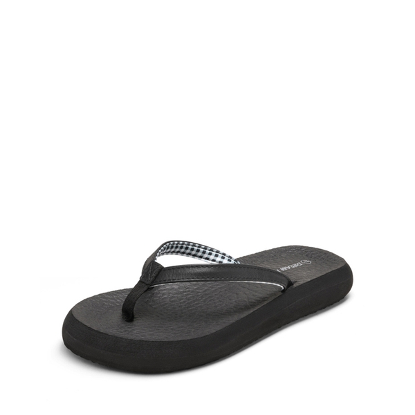 Arch Support Flip Flops - BLACK -  0