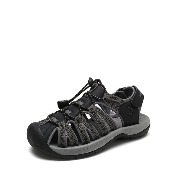 Quick Drying Closed-Toe Outdoor Women’s Athletic Sandals - BLACK DARK GREY -  0