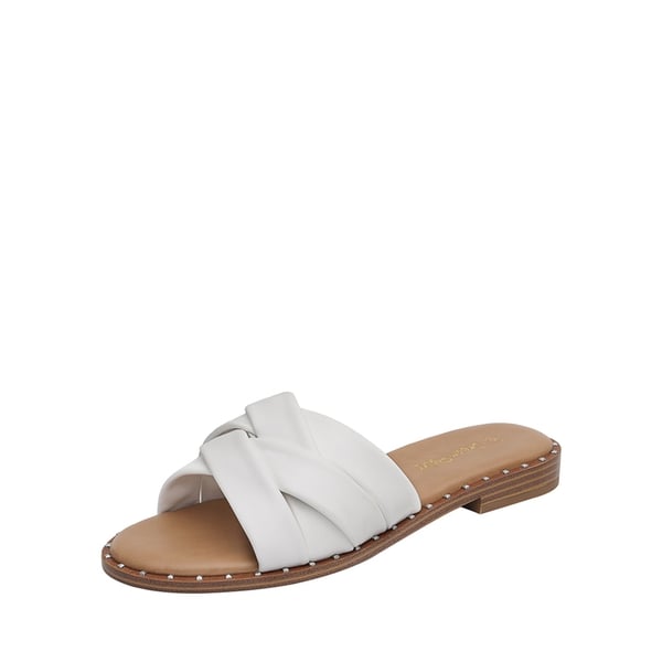Women s Flat Slide Sandals Studded Slides Dream Pairs