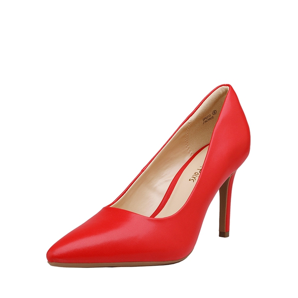 Belle Vie Pointed Toe Stiletto Pumps - RED -  0
