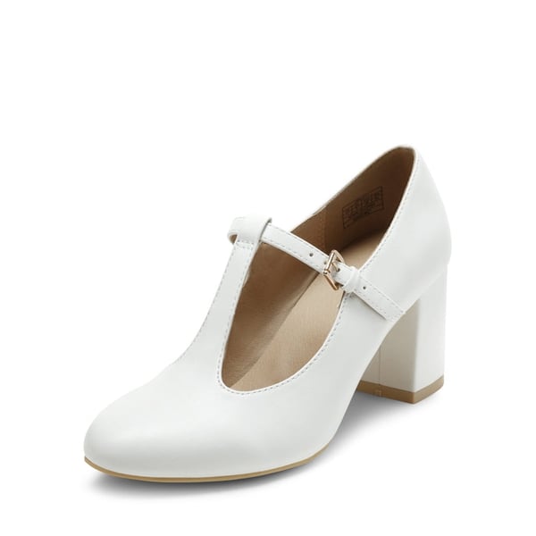 White t strap pumps 2025